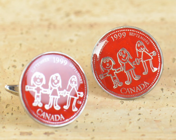 Cufflinks  Coin Canada.Big Size