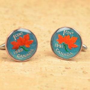 Cufflinks Vintage Canada  Coin Coin Collector Gifts,Dad Coin Gift,Upcycled,mens gift accessories jewelry