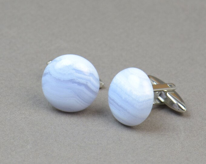 Chalcedony Gemstone Cufflinks