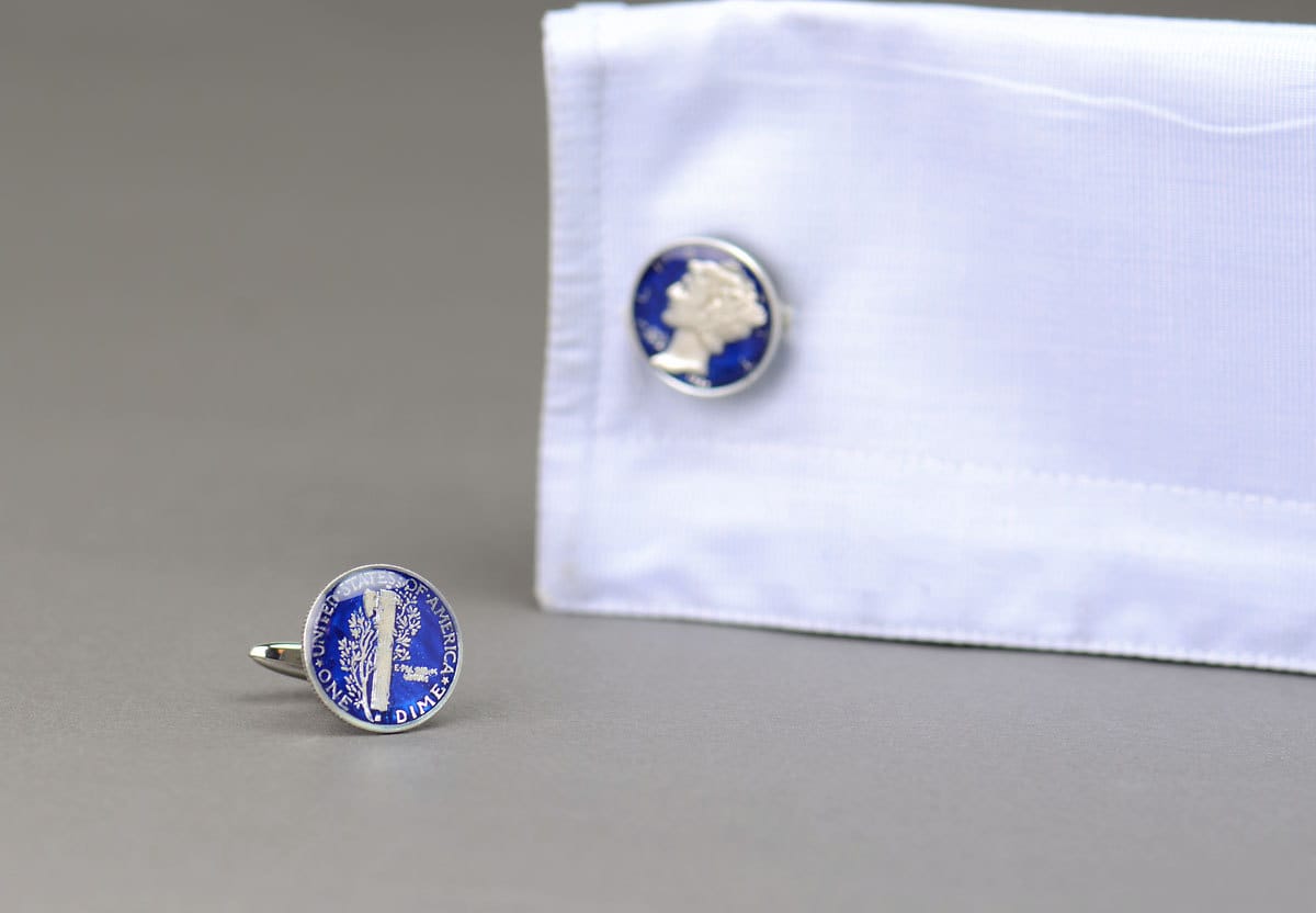 Cufflinks mercury silver dime coin United States Coin Collector Gifts,Dad Coin  Gift,Upcycled,mens gift accessories jewelry