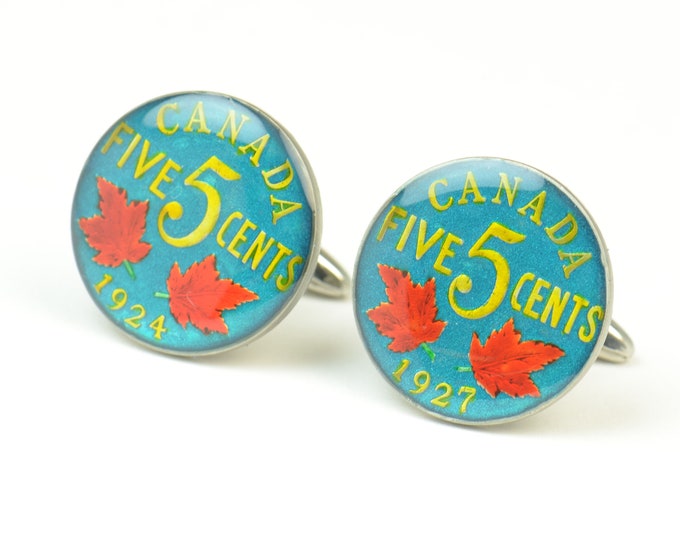 Cufflinks  Coin Canada Coin Collector Gifts,Dad Coin Gift,Upcycled,mens gift accessories jewelry