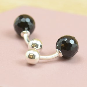 Black Onix Gemstone and sterling silver Cufflinks