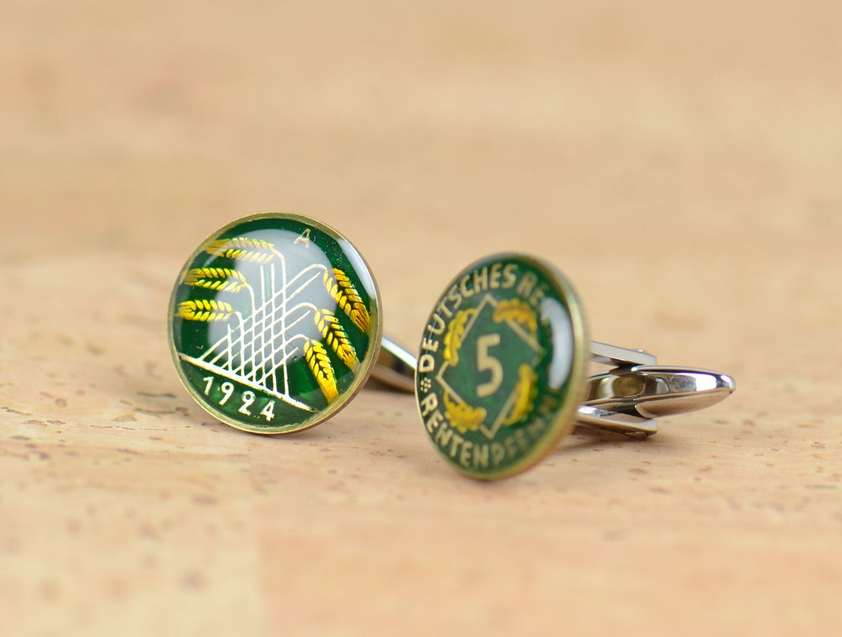 Men Cufflinks Germany enamel Coin.Accessories for men or women.Vintage ...