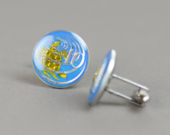 Cufflinks Coins turtle coin Cayman Islands Coin Collector Gifts,Dad Coin Gift,Upcycled,mens gift accessories jewelry