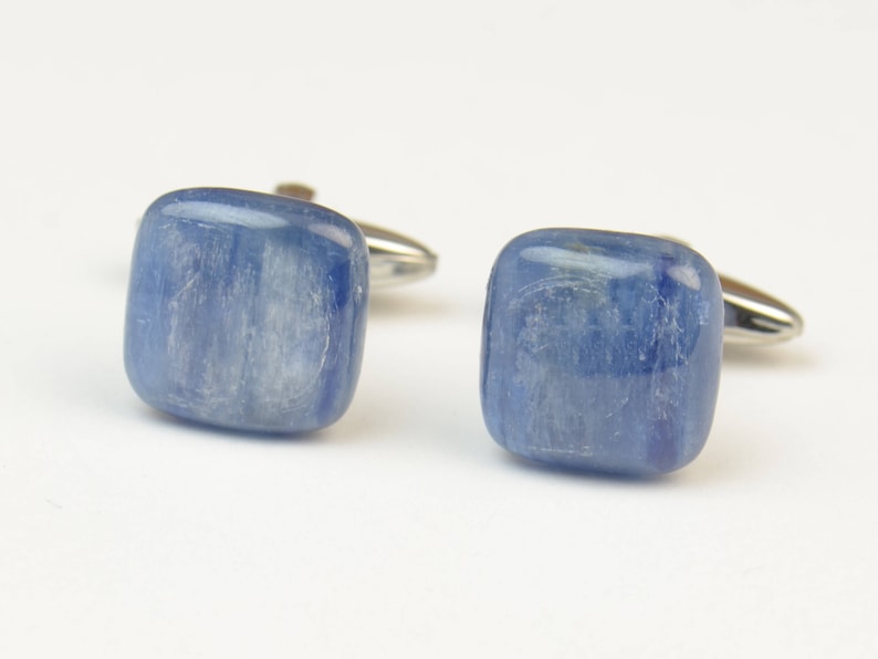 Kyanite Gemstone Cufflinks-Mens gifts-Men accessories-Men gift