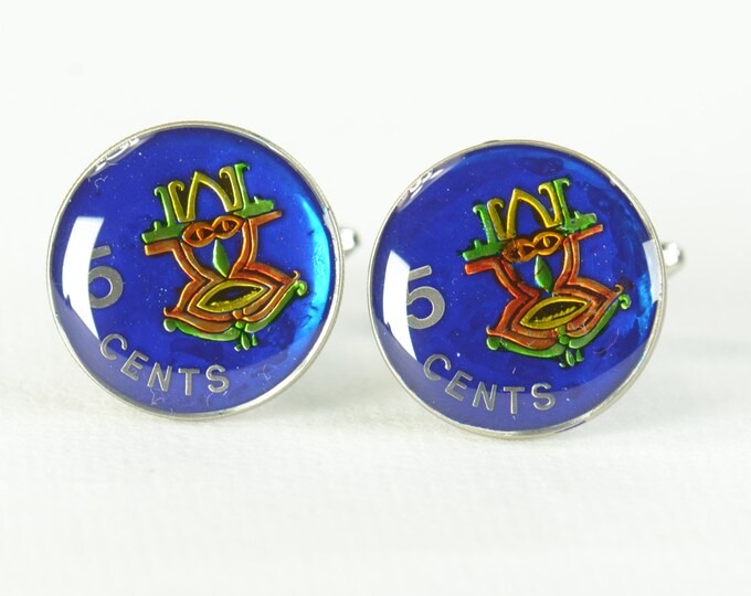 Cufflinks Coin Solomon Islands Coin Collector Gifts,Dad Coin Gift,Upcycled,mens gift accessories jewelry