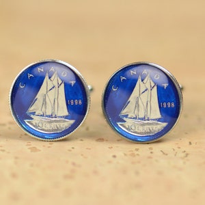Cufflinks  Coin Canada.Cuff links gift mens accessories jewelry Coin Collector Gifts,Dad Coin Gift,Upcycled,mens gift accessories jewelry