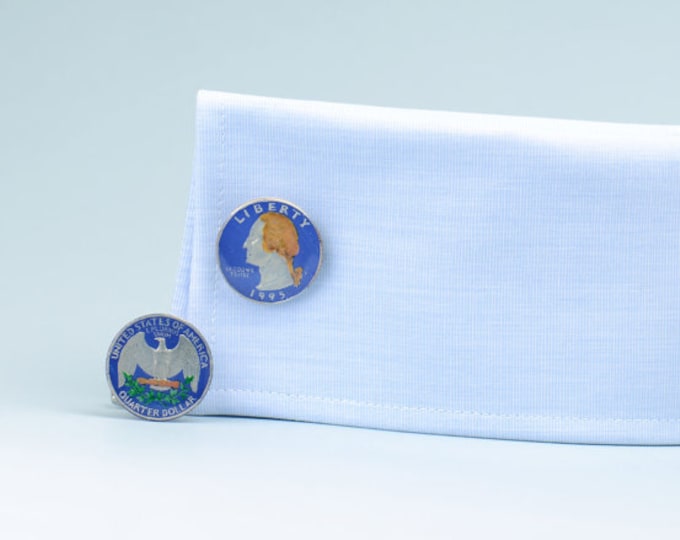 Cufflinks antique dollar United States Coin Collector Gifts,Dad Coin Gift,Upcycled,mens gift accessories jewelry