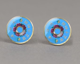 Cufflinks Coins Japan Coin Collector Gifts,Dad Coin Gift,Upcycled,mens gift accessories jewelry