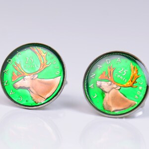 Canada  Coin Cufflinks Coin Collector Gifts,Dad Coin Gift,Upcycled,mens gift accessories jewelry