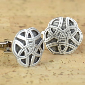Celtic Knot Cufflinks.Stainless steel leg.Mens Gift