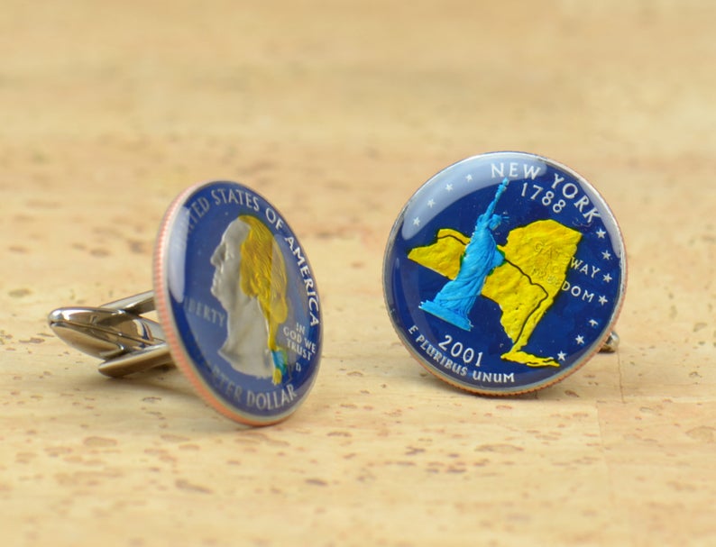 Cufflinks New York coin men United States Coin Collector