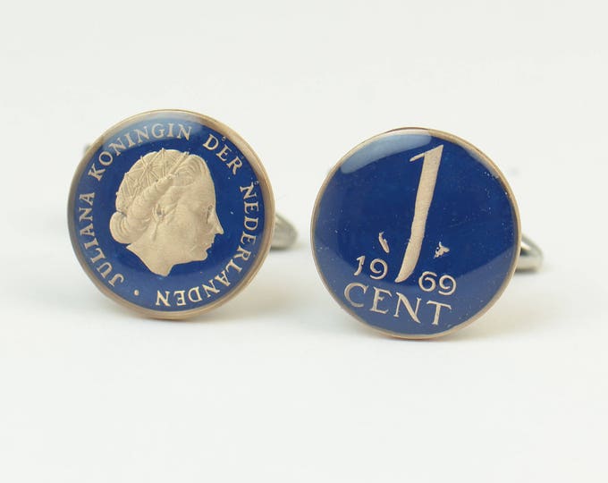 Holland Netherlands Cufflinks Holland Coin Collector Gifts,Dad Coin Gift,Upcycled,mens gift accessories jewelry