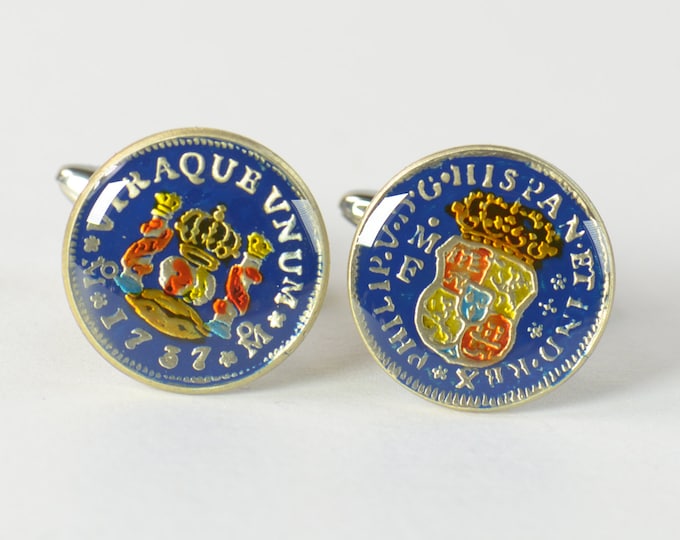 Spanish Cufflinks - Antique coins