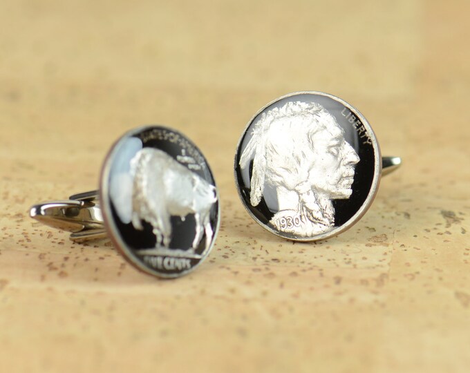 US Cufflinks Custom Personalized Coin Collector Gifts,Dad Coin Gift,Upcycled,mens gift accessories jewelry