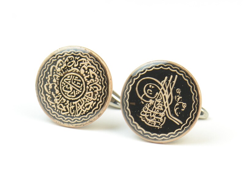 Enamel Cufflinks-India Coin Coin Collector Gifts,Dad Coin Gift,Upcycled,mens gift accessories jewelry