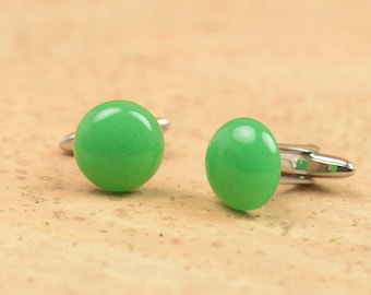 Jade  Gemstone Cufflinks-Mens gifts-Men accessories-Men gift