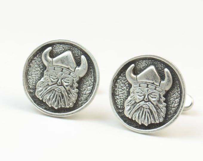 Viking Warrior Helm Cufflinks.Stainless steel leg.Mens Gift