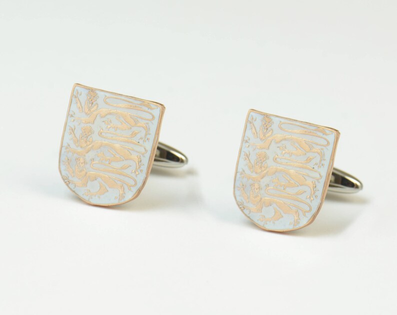 Jersey Cufflinks Shield enamel cut coins Coin Collector Gifts,Dad Coin Gift,Upcycled,mens gift accessories jewelry