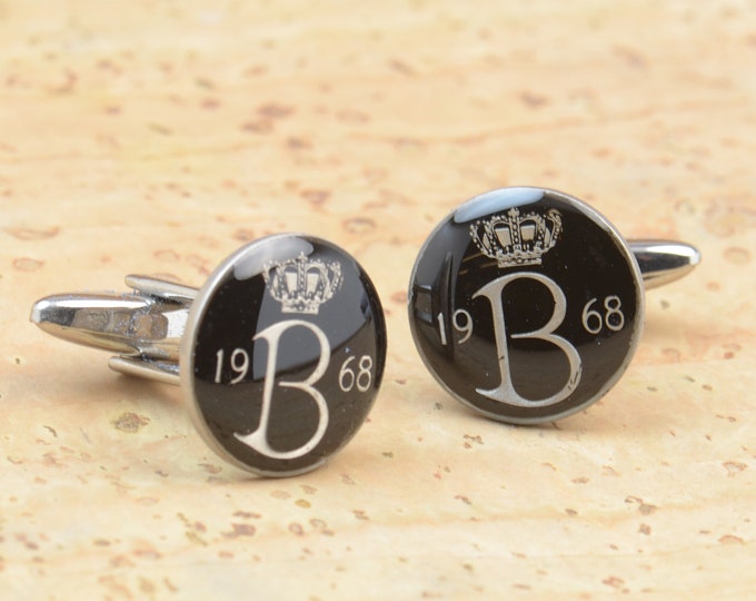 Belgium Cufflinks - Antique coins Coin Collector Gifts,Dad Coin Gift,Upcycled,mens gift accessories jewelry