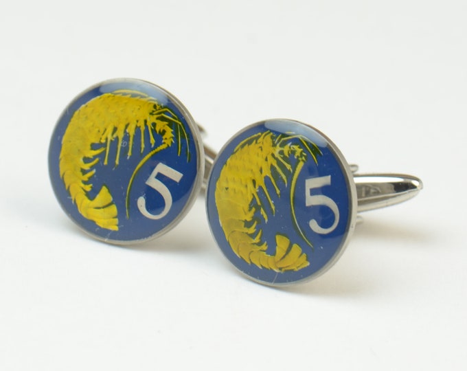 Cufflinks Coins prawn coin Cayman Islands Coin Collector Gifts,Dad Coin Gift,Upcycled,mens gift accessories jewelry
