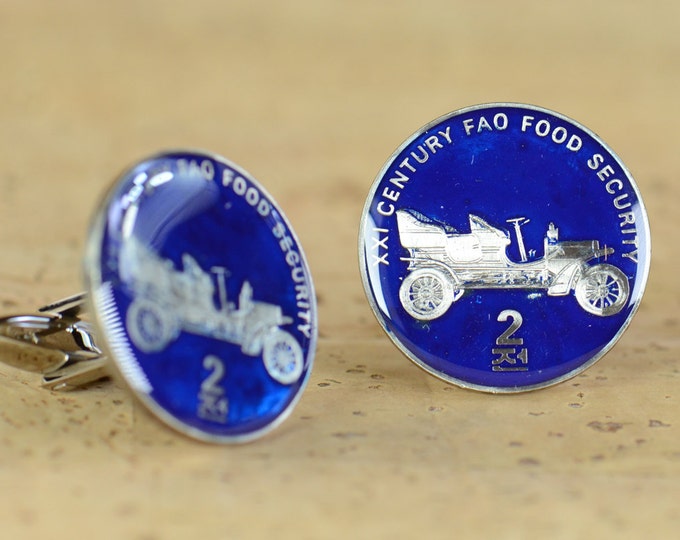 Antique cufflinks Car Coin-Big Size.Accessories mens cuff links gift jewelry