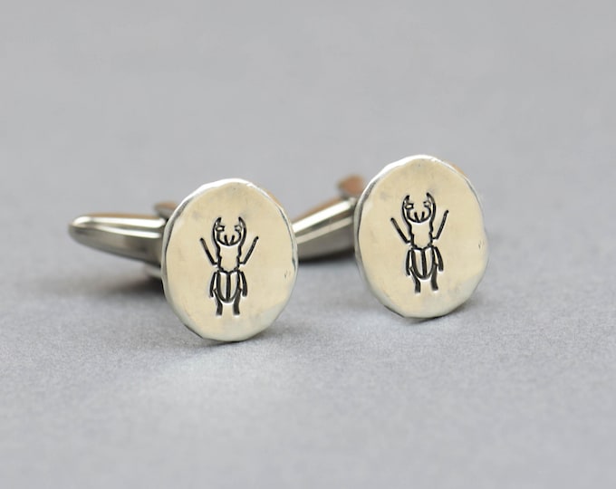 Beetle sterling silver cufflinks.Scarab cufflinks, Men accessories,Cuff links accessories, beetle lovers