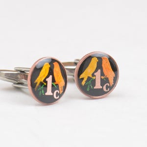 Cufflinks South Africa enamel Coin.Cuff links mens accessories jewelry gift