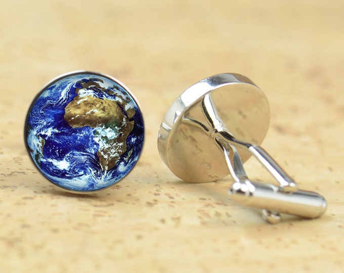 World Earth cufflinks