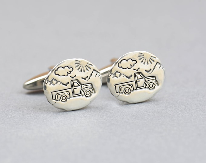 Sterling silver Pick up cufflinks.Artisan handmade cufflinks .Ancient jewelry.Birds Cufflinks,bird lovers, freedom, road cufflinks,wild life