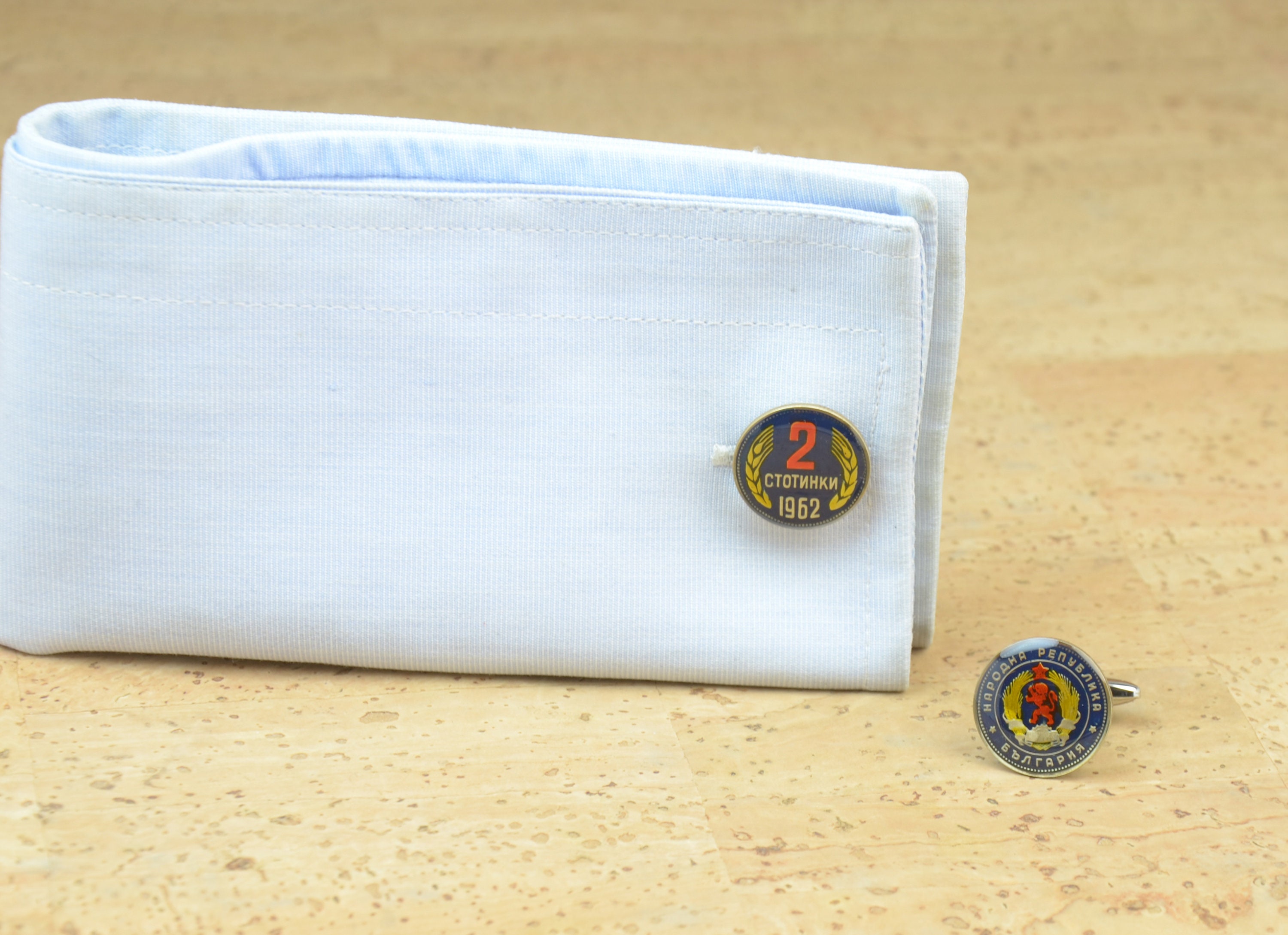 Enamel CufflinksBulgaria Coin Coin Collector Gifts,Dad Coin Gift