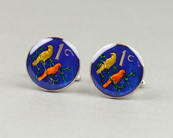 Cufflinks South Africa enamel Coin Coin Collector Gifts,Dad Coin Gift,Upcycled,mens gift accessories jewelry