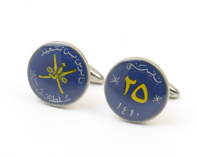 Cufflinks Oman enamel Coin Cuff links accessories mens jewelry gift
