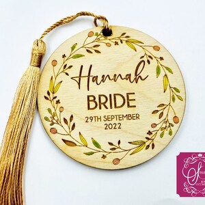 Wedding Hanger Tag engraved & painted image 9