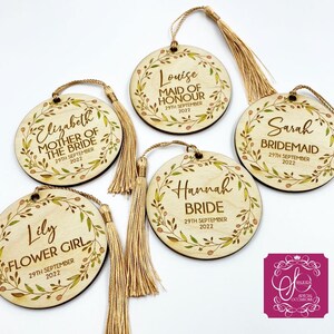 Wedding Hanger Tag engraved & painted image 7