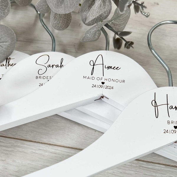 Wedding Dress Hanger with Personalised Details