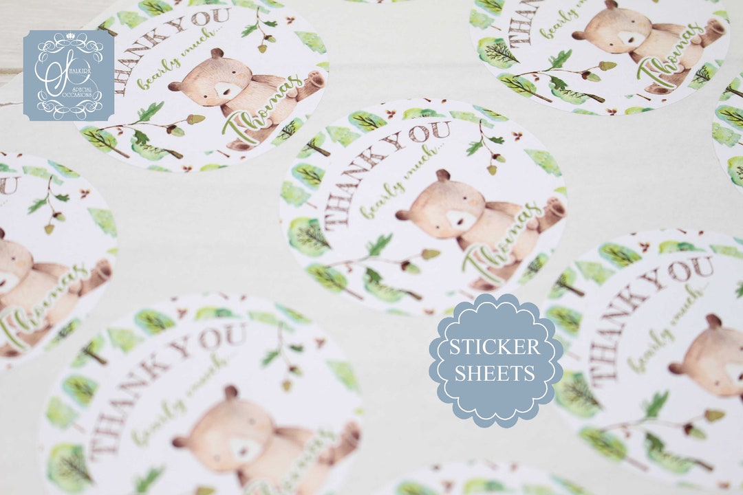 Personalised Circle Stickers for Sweet Cones Party Stickers Etsy