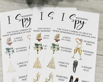Wedding I Spy Cards (Pack of 3 Cards)