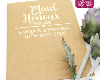 Maid of Honour Notebook - Personalised Wedding Notebook