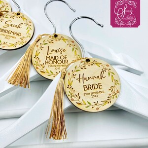 Wedding Hanger Tag engraved & painted image 5