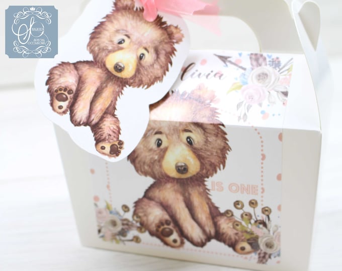 Personalised Wedding, Hen favour, Gable Party Activity Gift Cake, Lunch Boxes for Wedding, birthday, christening, Teddy Bear party