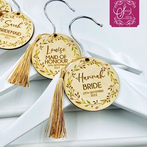 Wedding Hanger Tag engraved & painted