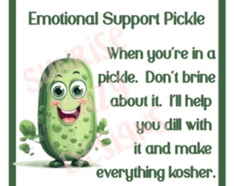 Emotional Support Pickle TAGS * PRINTABLE * PDF * - Etsy