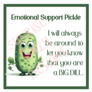 Emotional Support Pickle TAGS * PRINTABLE * PDF * - Etsy