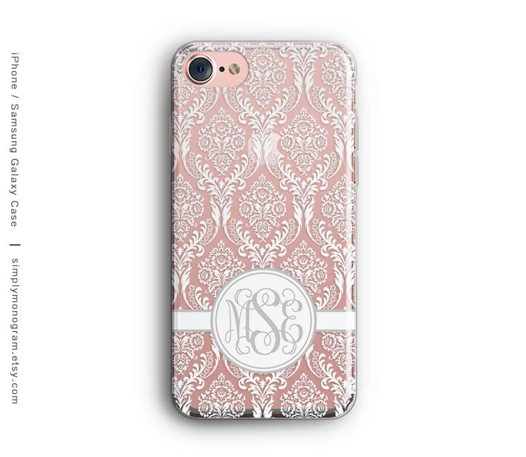 iPhone 7 Case, iPhone X Case, Monogram, Rubber Case, iPhone 6 Case, G…