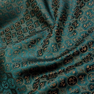 Dunkelgrün Farbe Brokatstoff, Jacquardstoff, Meterware