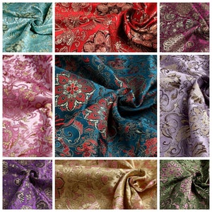 9 Color Brocade fabric, jacquard fabric, flower style fabric, by the yard