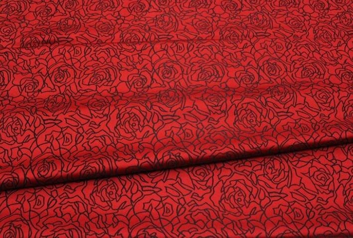 Red Micro Jacquard Fabric 96868 – Fabrics4Fashion