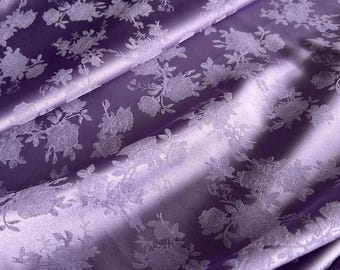 Wide fabric, light purple color brocade fabric, jacquard fabric, wedding dress fabric, by the yard