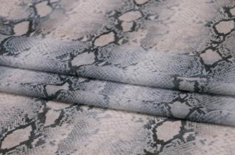 thin fabric printed chiffon fabric with serpentine pattern-yel 1.45 m wide57 Light grey color chiffon fabric
